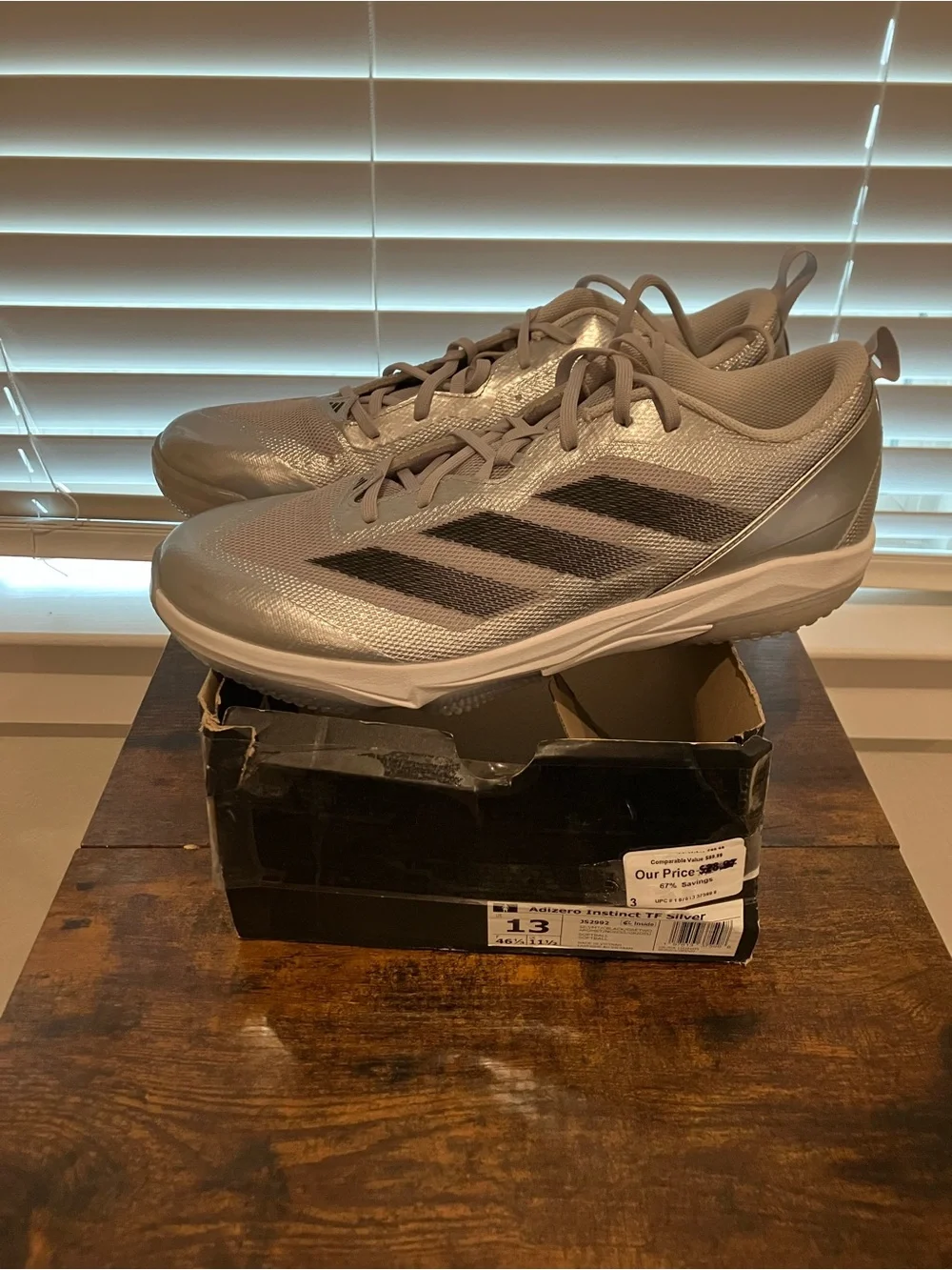 adidas Men's Adizero Instinct Silver/Grey Athletic Training Shoes Sz 12 / 13 Wmn
